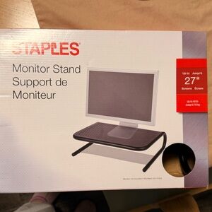 Staples Black Monitor Stand